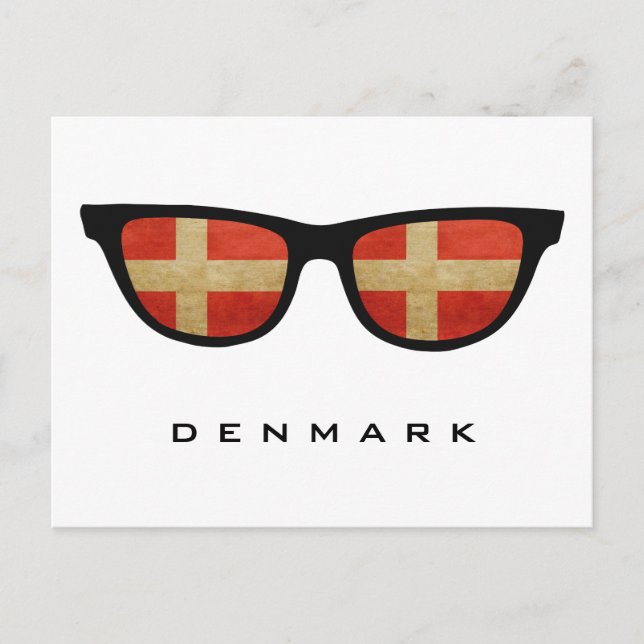 Denmark Shades custom text & color postcard (Front)