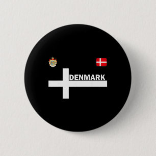 Denmark Shirt-flag Jersey Soccer Tee-travel-footll Button