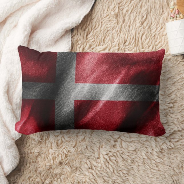 Denmark silk flag lumbar pillow (Blanket)