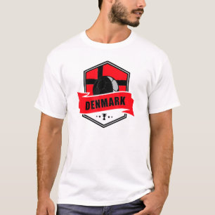 Denmark Soccer Jersey 2021 Danish Flag Scarf Ball T-Shirt