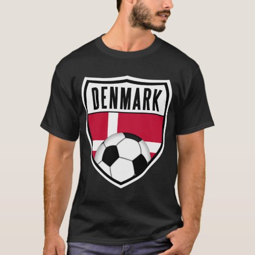 Denmark Soccer Jersey Danish Flag T_Shirt