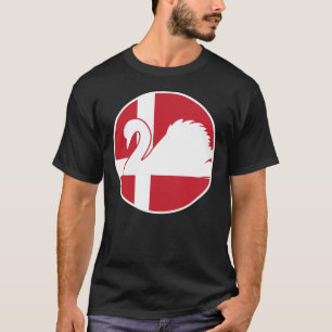Denmark Swan Danish National Animal Flag T-Shirt