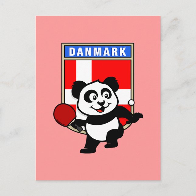 Denmark Table Tennis Panda Postcard (Front)