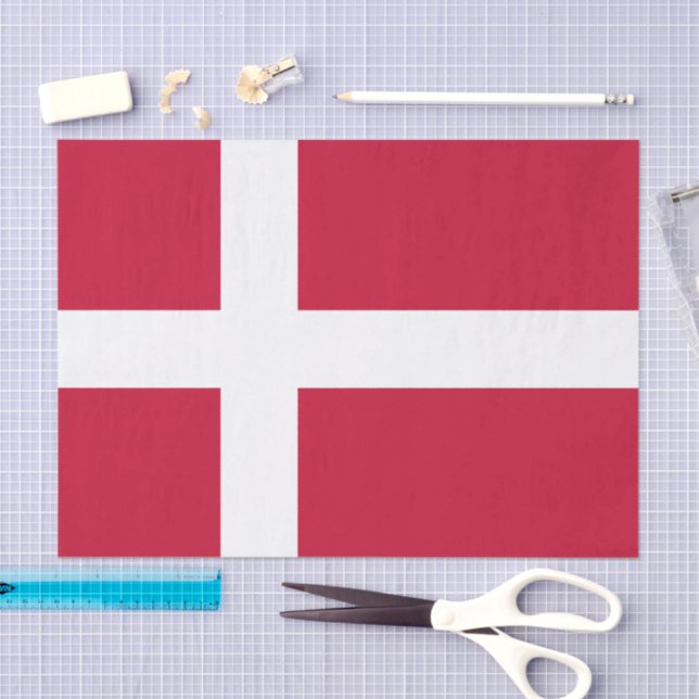 Denmark tissue paper, Danish Flag tissue paper (Craft)