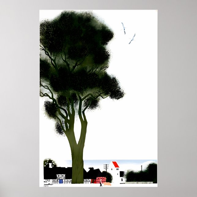 Denmark Travel Poster Danish Art Prin (Front)