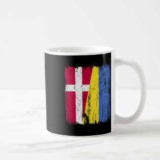 Denmark Ukraine Half Flag Danish Ukrainian Heritag Coffee Mug