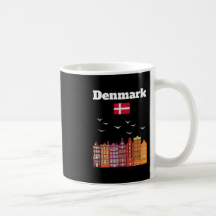 Denmark Vacation Lover Travel Souvenir Danish Flag Coffee Mug