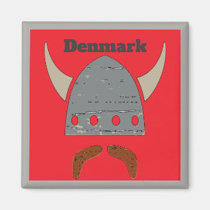 Denmark, Viking Head Magnet