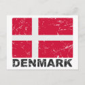 Denmark Vintage Flag Postcard
