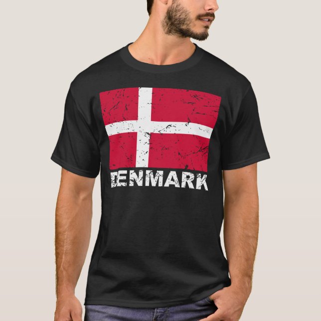 Denmark Vintage Flag T-Shirt (Front)