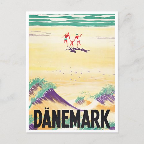 Denmark vintage travel Postcard