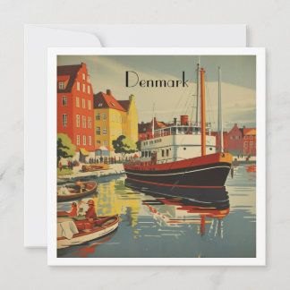 Denmark Vintage Travel Poster customizable