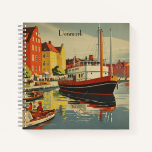 Denmark Vintage Travel Poster customizable Notebook