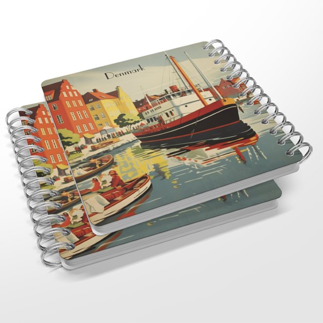 Denmark Vintage Travel Poster customizable Notebook (Creator Uploaded)