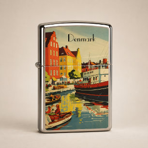 Denmark Vintage Travel Poster customizable Zippo Lighter
