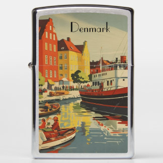 Denmark Vintage Travel Poster customizable Zippo Lighter