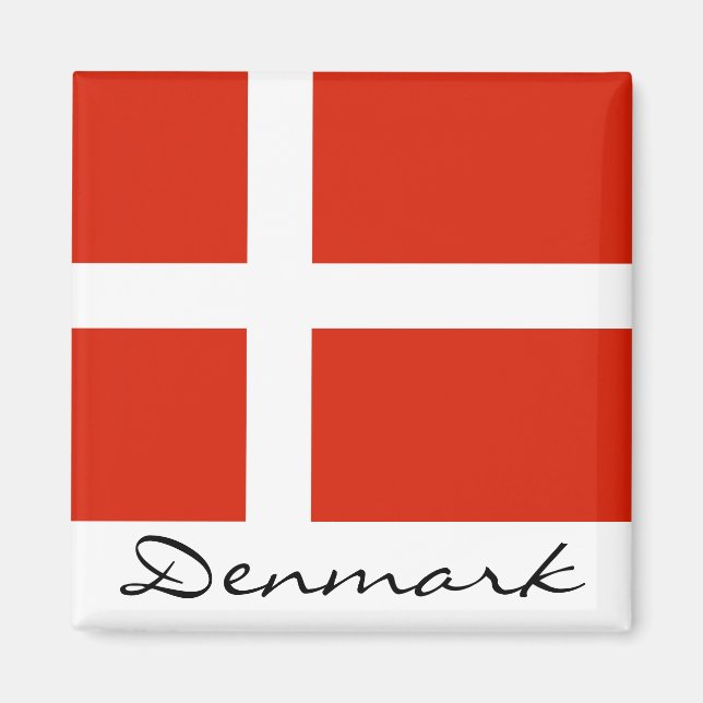 Denmark with Dannebrog Magnet (Front)