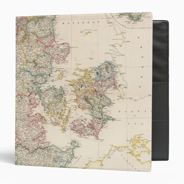 Denmark with inset map of Iceland 3 Ring Binder (Front/Inside)