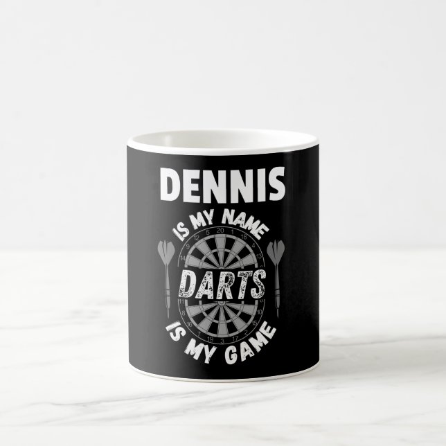 Dennis darts fan personalized name coffee mug (Center)