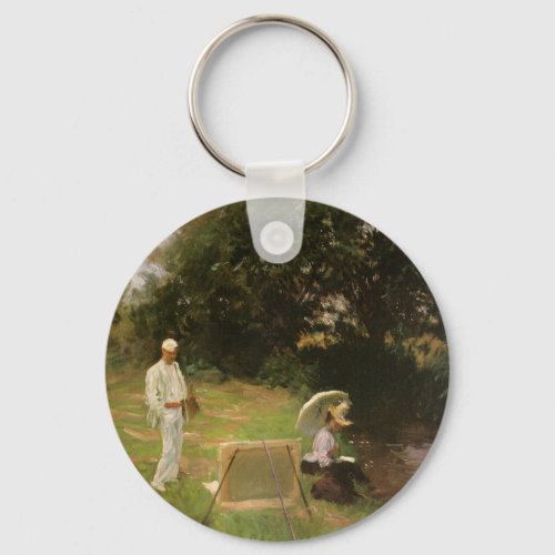 Dennis Miller Bunker Painting at Calcot by Sargent Keychain