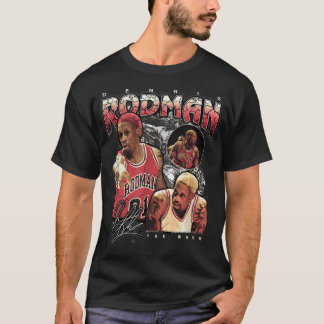 Dennis Rodman 91 Worm Collage Retro T-Shirt