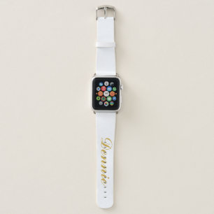 Dennis Typography Gold Script Personalized Gift Apple Watch Band