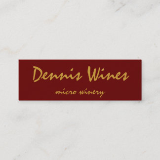 Dennis Wines Mini Business Card