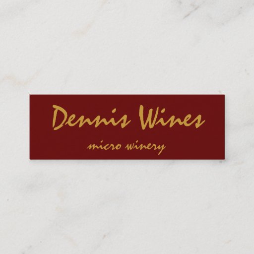 Customizable Dennis Wines Business Card