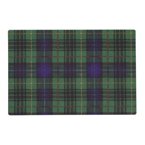 Dennison clan Plaid Scottish kilt tartan Placemat