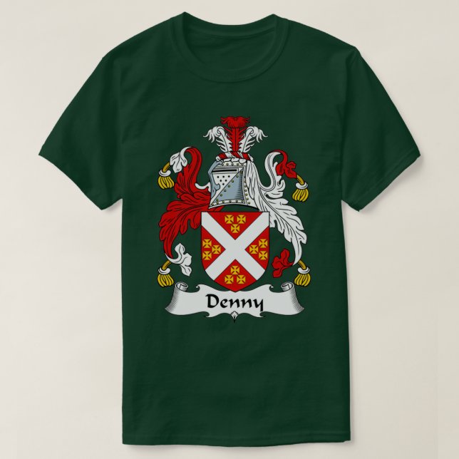 Denny Coat of Arms Family Crest  T-Shirt (Design Front)