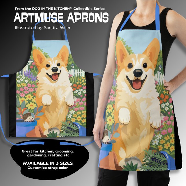DENNY da Corgi   All-Over Print Apron (Creator Uploaded)