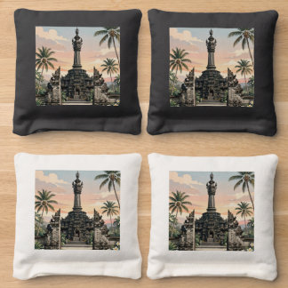 Denpasar Bali Vintage Travel Cornhole Bags
