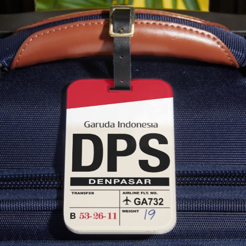 Denpasar DPS Indonesia Airline Luggage Tag