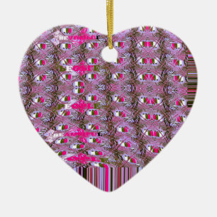 Dense and Intricate Abstract Pattern Art Print Ceramic Ornament