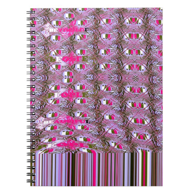 Dense and Intricate Abstract Pattern Art Print Notebook (Front)