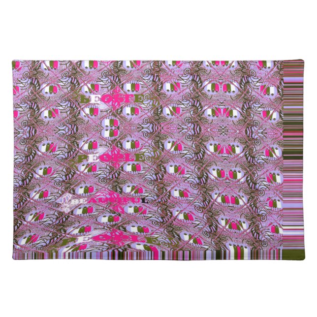 Dense and Intricate Abstract Pattern Art Print Placemat (Front)