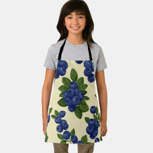 Dense Blueberry Seamless Pattern  Apron