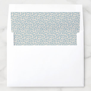 Dense Foliage Botanical Leaf Rustic Soft Blue Envelope Liner