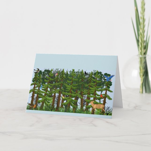 "Dense Forest" Notecards Personalized Stationary (Front)