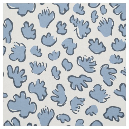 Dense Organic Terrazzo | Abstract Dusty Bluebell  Fabric