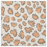 Dense Organic Terrazzo | Abstract Muted Apricot Fabric