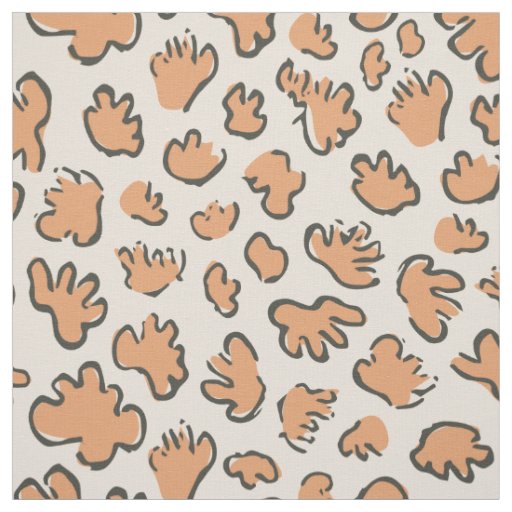 Dense Organic Terrazzo | Abstract Muted Apricot Fabric