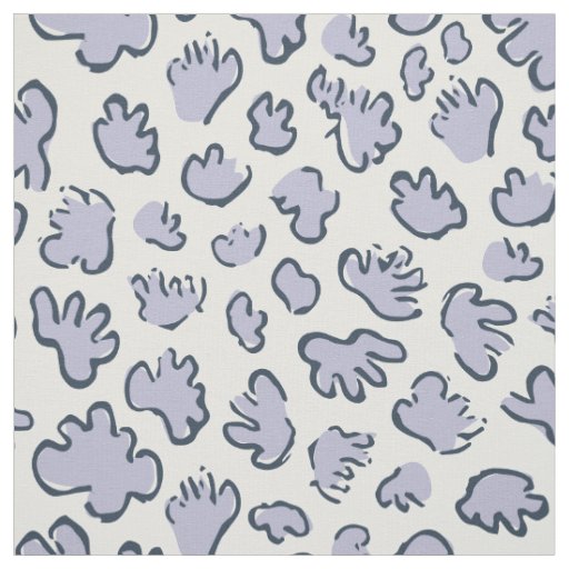 Dense Organic Terrazzo | Abstract Pale Periwinkle Fabric