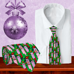 Dense Overall Pattern of Advent Candles Neck Tie