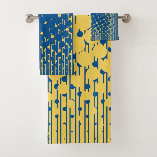 Density in Blue and Yellow Towel Set Zazzle