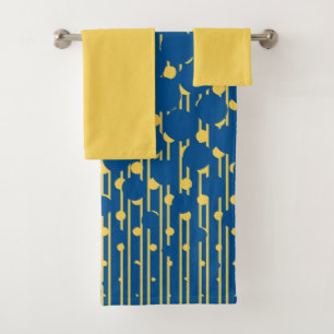 Density in Blue and Yellow - Towel Set