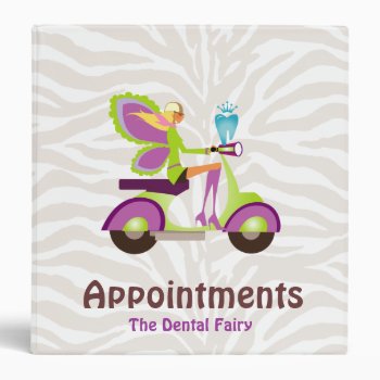 Dental Appointment Book Cute Tooth Fairy Binder by DentalBusinessCards at Zazzle
