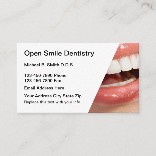 Dental Appointment Businesscards Card (Front)