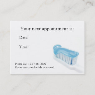 Dental Appointment Card
