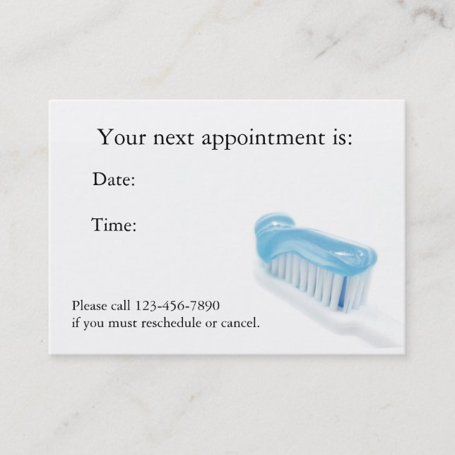 Dental Appointment Card (Front)